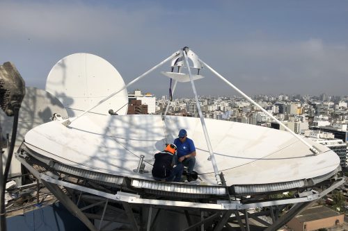 VertexRSI 6.1m antenna installed in Lima, Peru