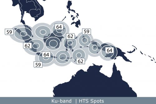 Telstar 18V Indonesia HTS spots Ku-band Beam