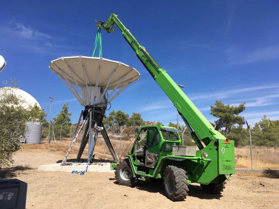 Andrew 5.6m Earth Station Antenna installation at Hellas-Sat Cyprus