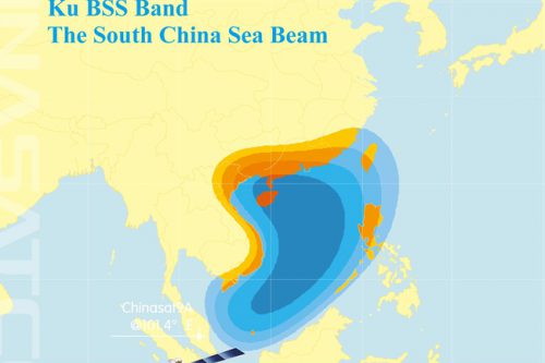 ChinaSat-9A KSouth China Sea Ku-band BSS beam
