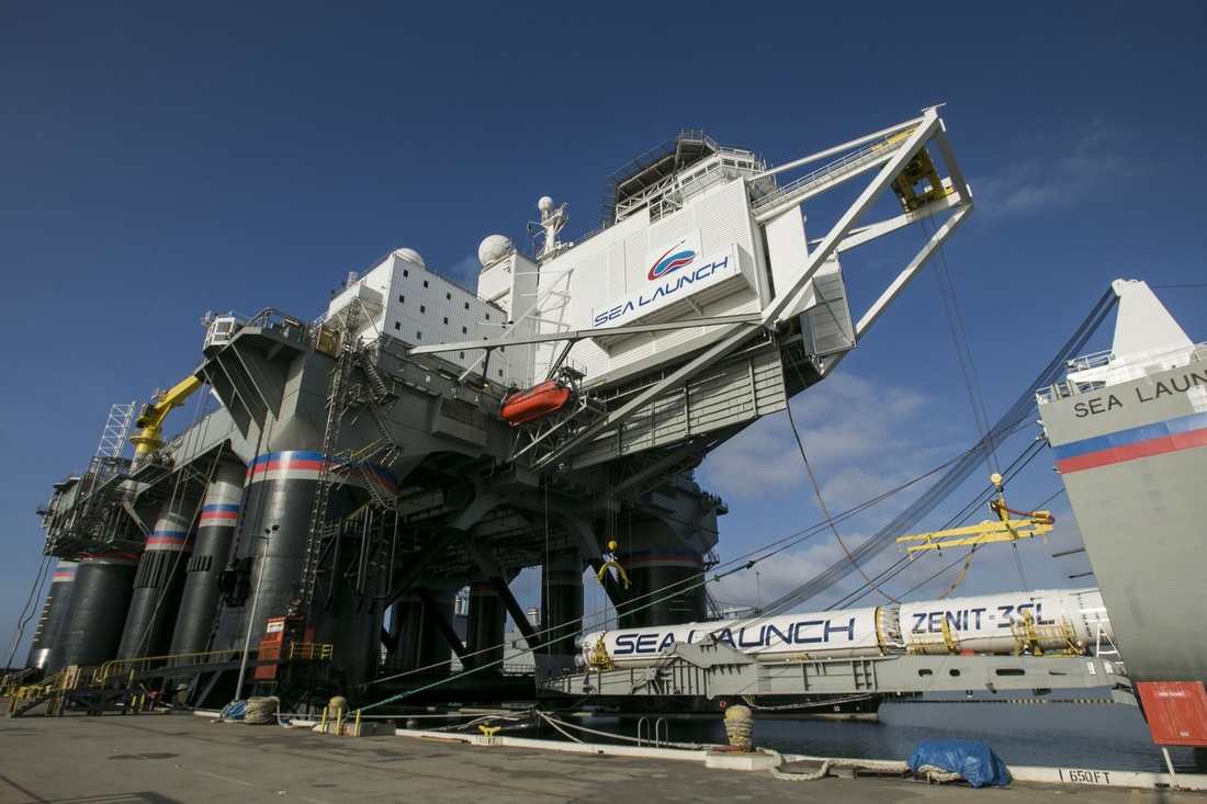 Sea Launch satellite launch operator using a floating platform