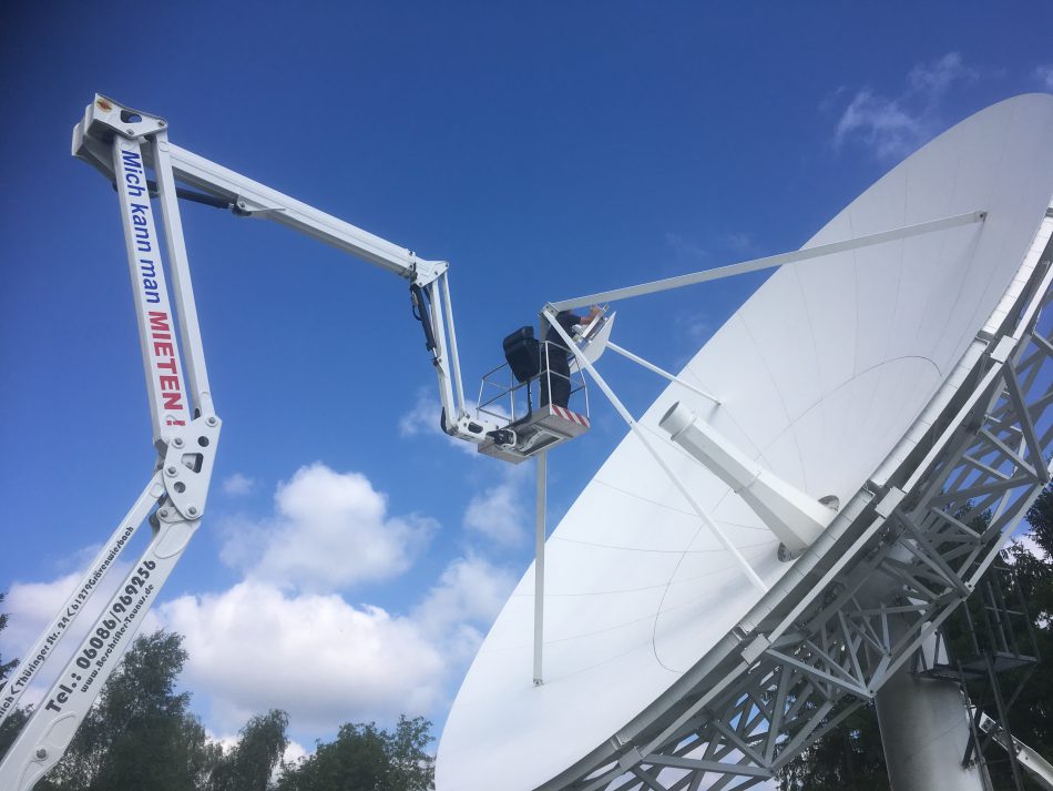 Viasat 11.3m Earth Station Antenna installation