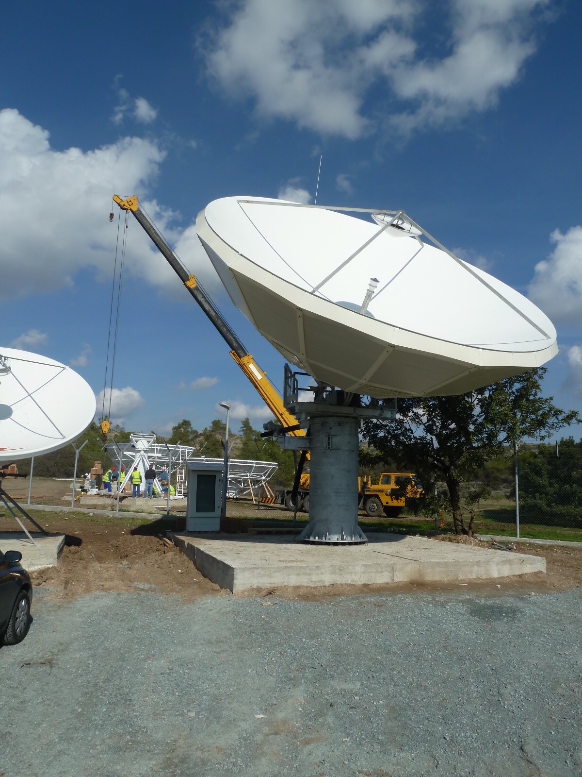 Skybrokers installed an Antech 7.3m antenna at HellasSat on Cyprus