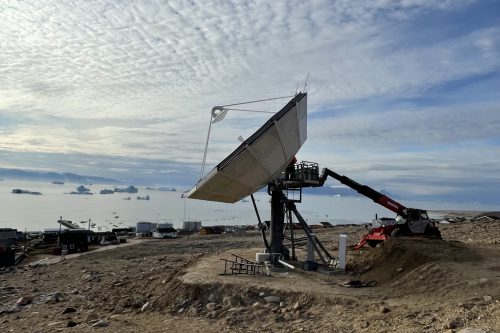 VertexRSI 7.2m antenna installation in Qaanaaq Greenland