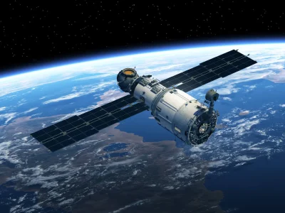 Express-AMU3 satellite in orbit