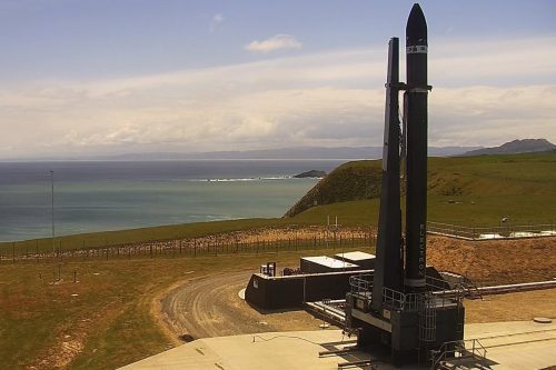 Rocket Lab Electron on launch pad