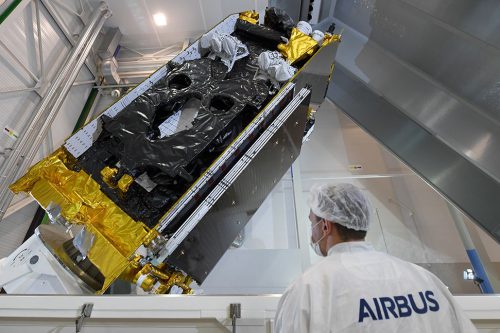 Inmarsat-6-F1 satellite under construction at Airbus