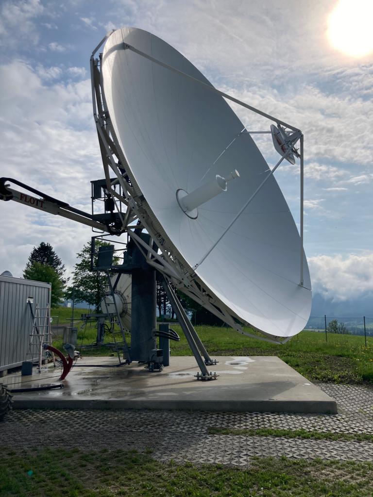 Refurbished Vertex`rsi` 9.0m Antenna installed at Aflenz teleport