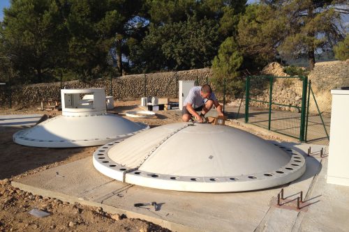Skybrokers installed Andrew 3.7m antennas on Mallorca