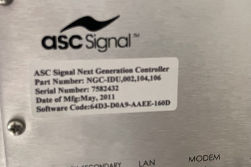 ASC Signal NGC-IDU Antenna Tracking Controller lable