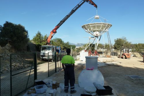 Skybrokers installed Andrew 7.6m antennas on Mallorca