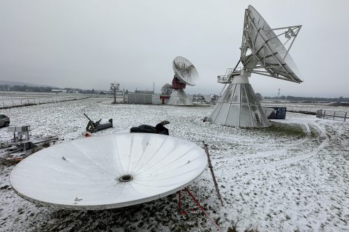 A Viasat 7.3m Antenna was taken down.
