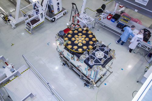 ESA Galileo FOC satellite under construction