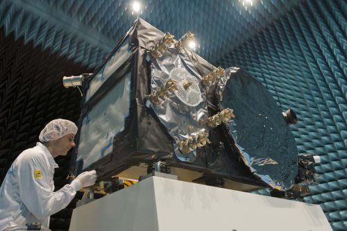 Galileo satellite under test