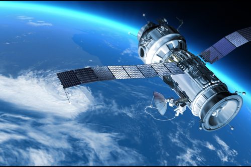 NavIC satellite in orbit