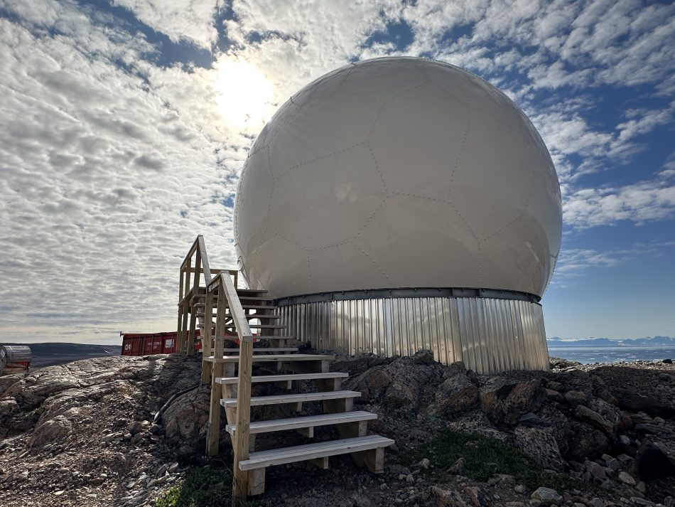 ASC signal 4.9m Antenna in Ittoqqortoormiitt East Greenland