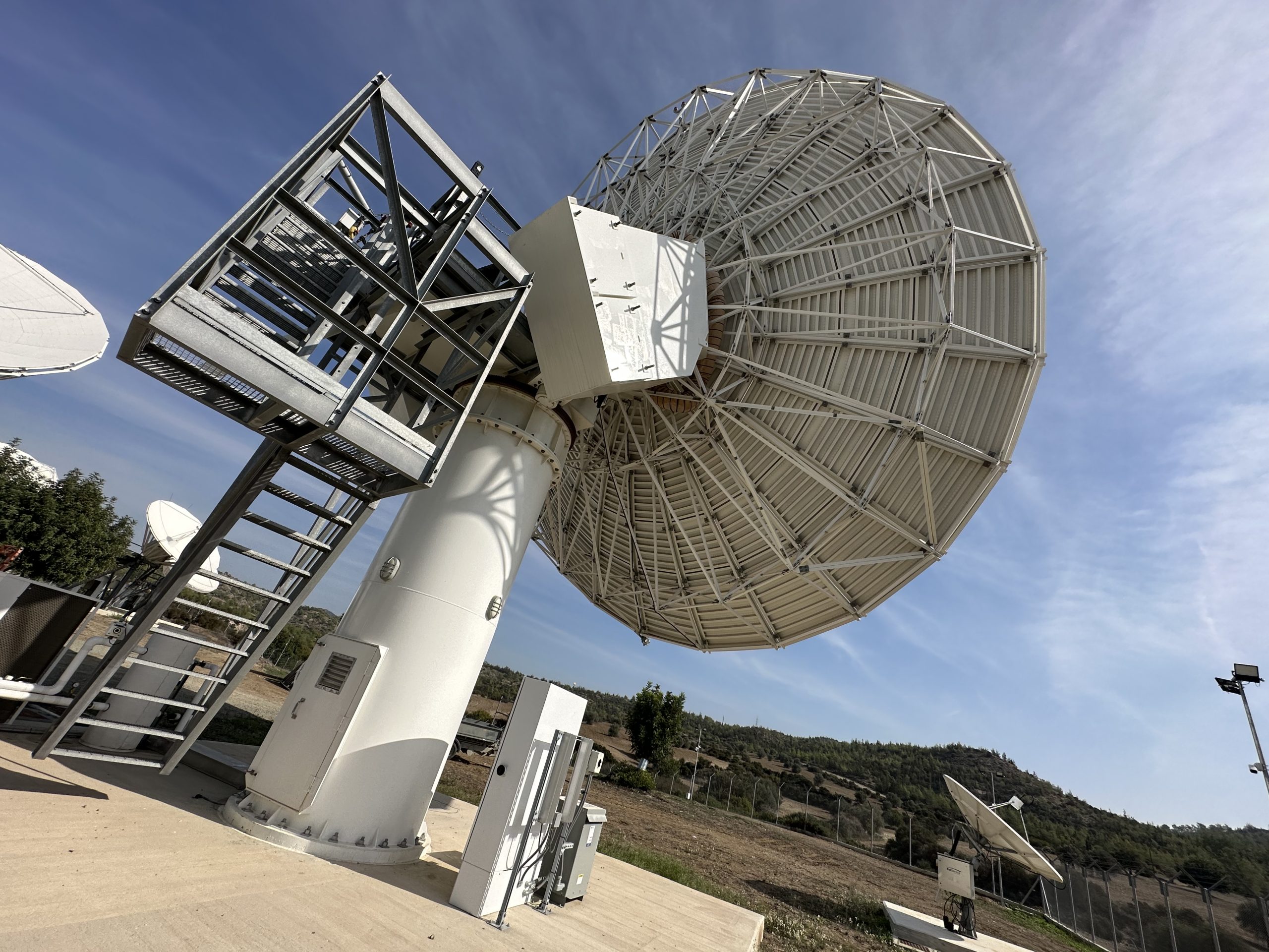CPI 13.2m Ka-band Turning Head Satellite Gateway Antenna at Hellas-Sat Teleport Cyprus