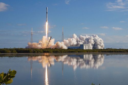 Falcon-9 rocket launching Astra 1P/SES-24 satellite