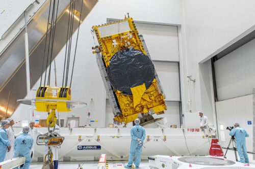 AT&T T-16 satellite under construction