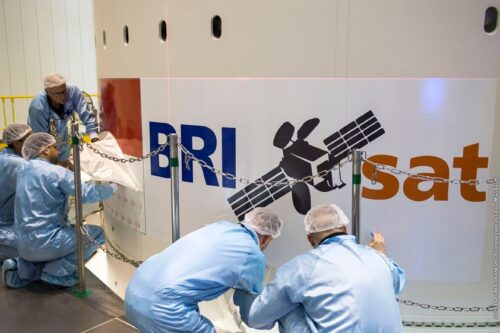 BRISat satellite encapsulated