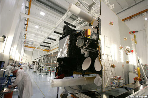 SKYNET-5 series satellite under construction