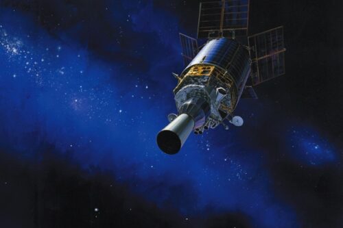 DSP satellite in orbit
